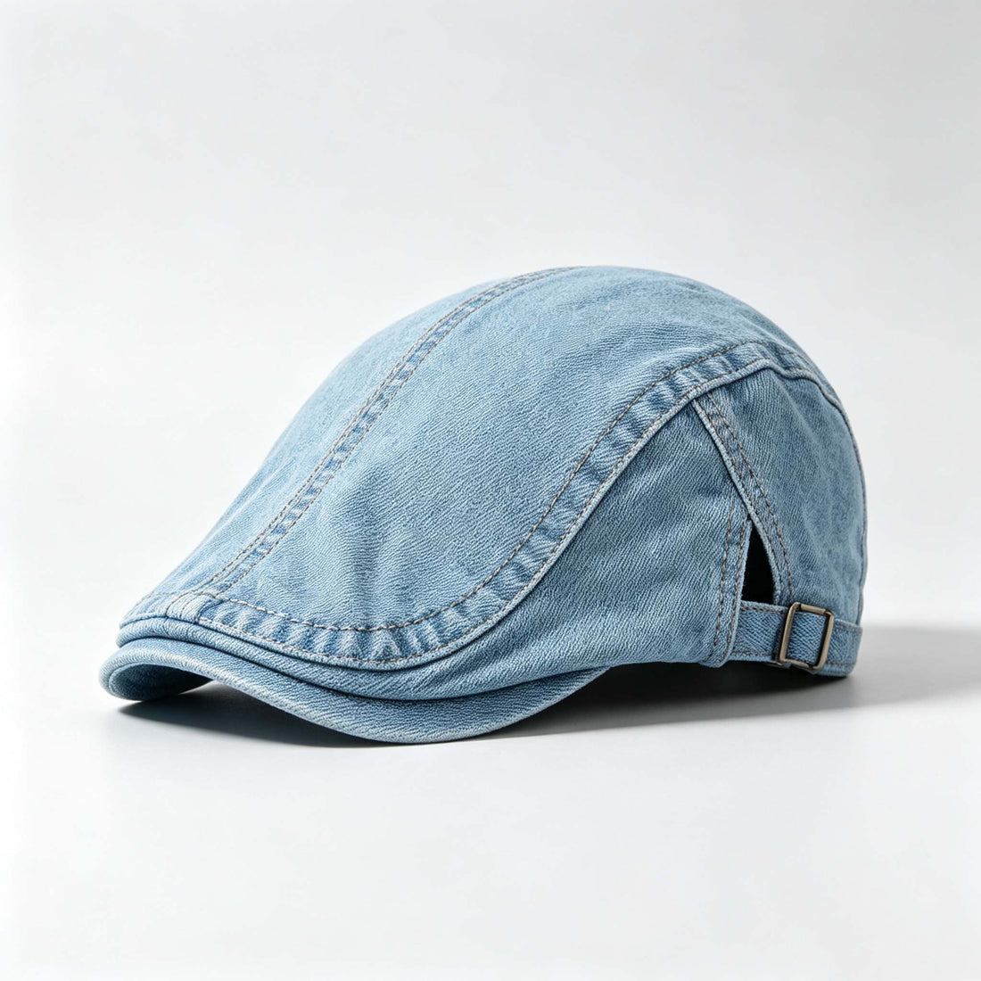 Washed Denim Retro Flat Cap